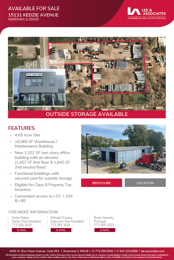 New to Market! Warehouse/Maintenance Building with Secured Outside ...