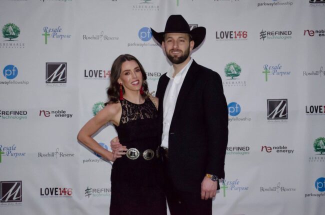 Lee & Associates' Reed Vestal and fiance, Christen Hatfield, at the 2018 Love146 Red Gala