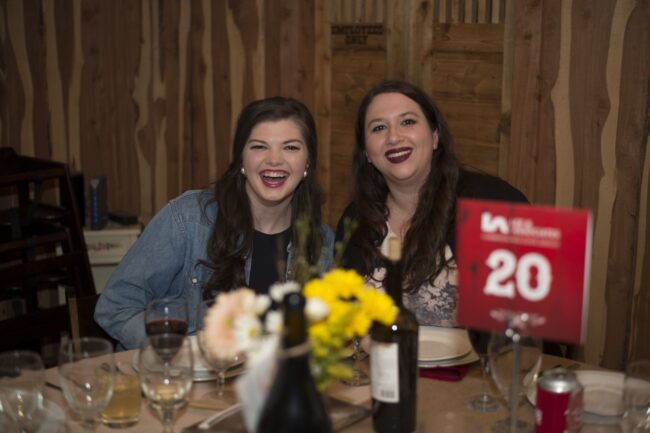 Lee & Associates' Pam Murphy and Erin Smith at the 2018 Love146 Red Gala