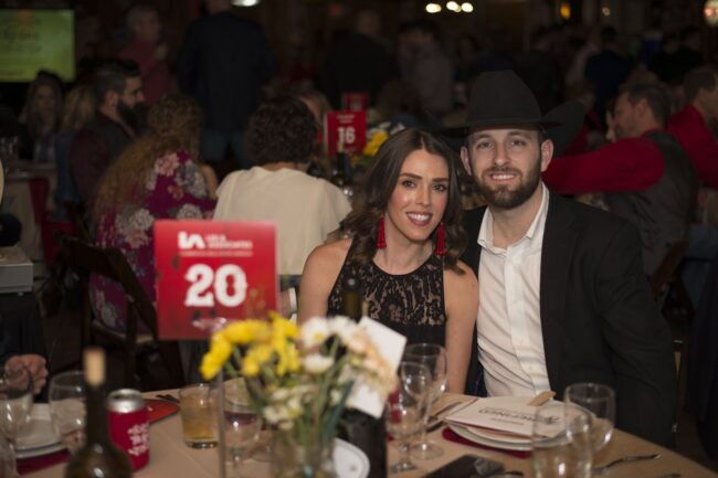 Lee & Associates' Reed Vestal and fiance, Christen Hatfield, at the 2018 Love146 Red Gala