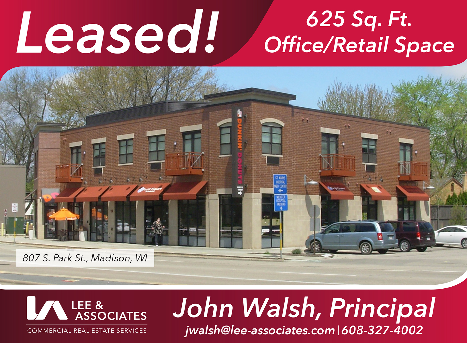 Leased! 625 Sq. Ft. Office/Retail Space Madison Lee & Associates