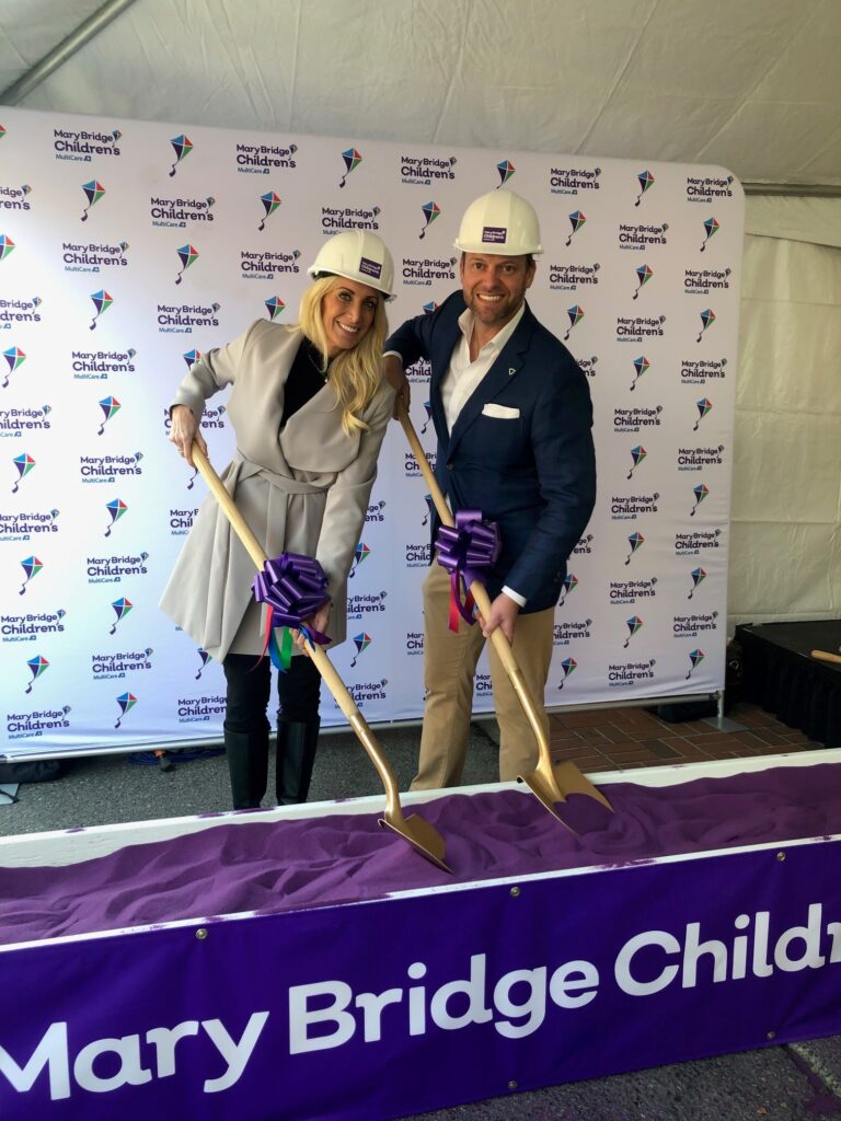 Christian Mattson attends Mary Bridge Children's Hospital and Health Network groundbreaking ceremony.