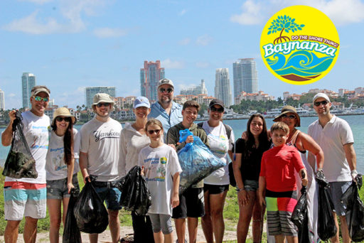 Lee & Associates South Florida at Baynanza Beach Cleanup. Pictured: Matthew Rotolante, Mr & Mrs Conner Milford, Rebecca Rotolante, Mr & Mrs Victor Pastor, Marlene Alvarez, and Nicholas Nakos.