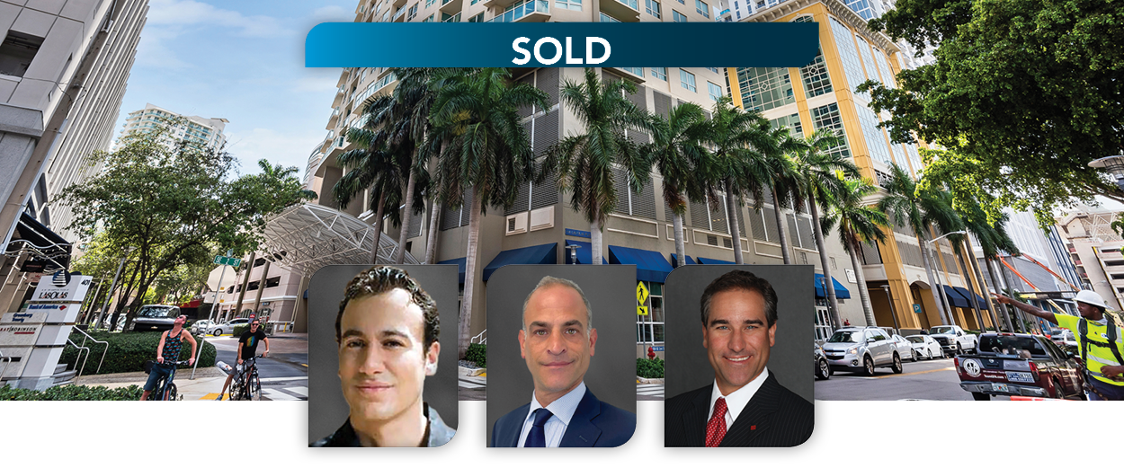 Lee & Associates Principal Matthew Jacocks, Senior Vice President Matthew Katzen and  Firm President Matthew Rotolante, represent seller of prime Las Olas commercial space