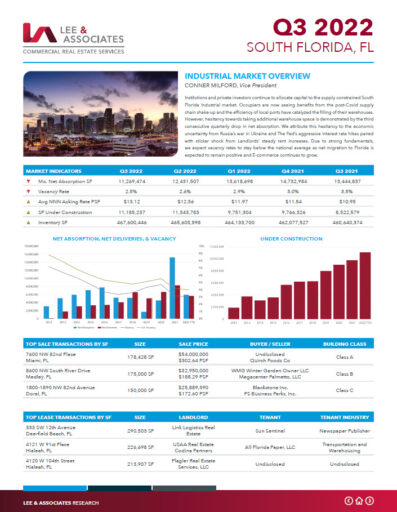 Q3 South Florida Industrial Market Report