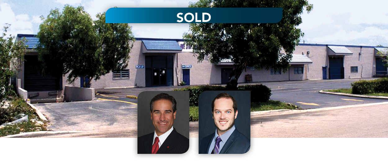 Lee & Associates Matthew Rotolante and Conner Milford broker sale-leaseback of industrial warehouse in North Miami-Dade County