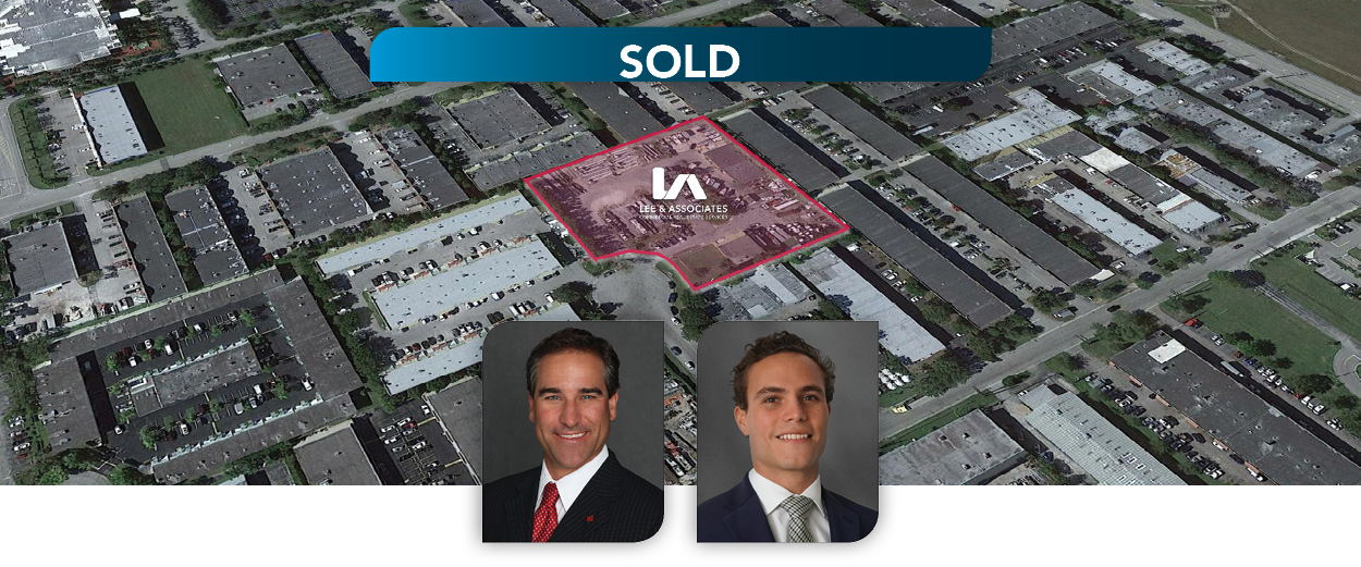 Lee & Associates South Florida President Matthew Rotolante and Associate Rodrigo Calderon successfully represent seller in $2.18 million transaction of Industrial development site in Miami