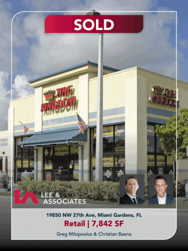 Greg Milopoulos and Christian Baena Represent Repeat Buyer in Strategic Industrial Investment, Tire Kingdom in Miami Gardens
