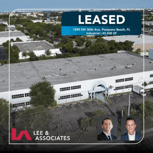 Prolific duo Greg Milopoulos and Christian Baena secures buyer for industrial building in Pompano Beach while finalizing significant lease