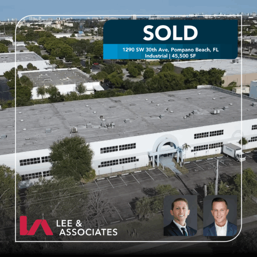 Prolific duo Greg Milopoulos and Christian Baena secures buyer for industrial building in Pompano Beach while finalizing significant lease