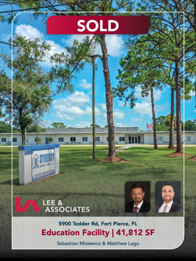 Lee & Associates South Florida Principal Sebastian Misiewicz and Associate Matthew Lago represent seller in acquisition of 41,812 SF educational campus in Fort Pierce